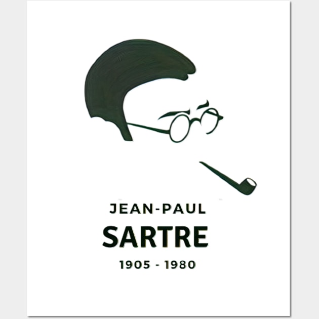 Jean-Paul Sartre Wall Art by Artemis Art House